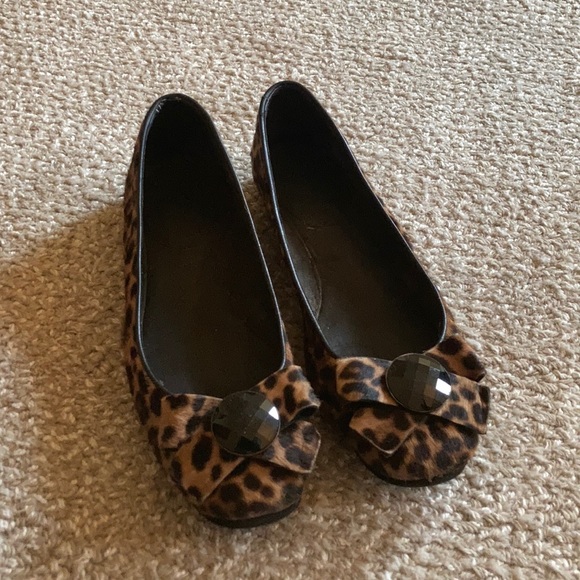Stuart weitzman cheetah print fabric slippers - Picture 2 of 4